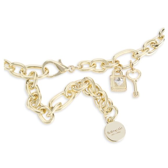 Kate Spade New York 🔥NWT🔥 chain belt lock & key detail SZ-S / M Small Medium - Picture 2 of 6